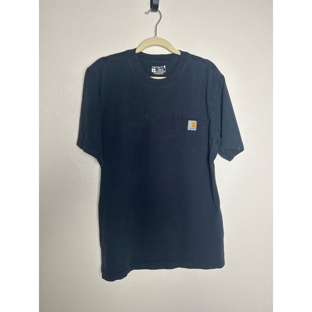 Lot Of Two Carharatt T-Shirt Men's M Original Fit Black And Orange Round Neck